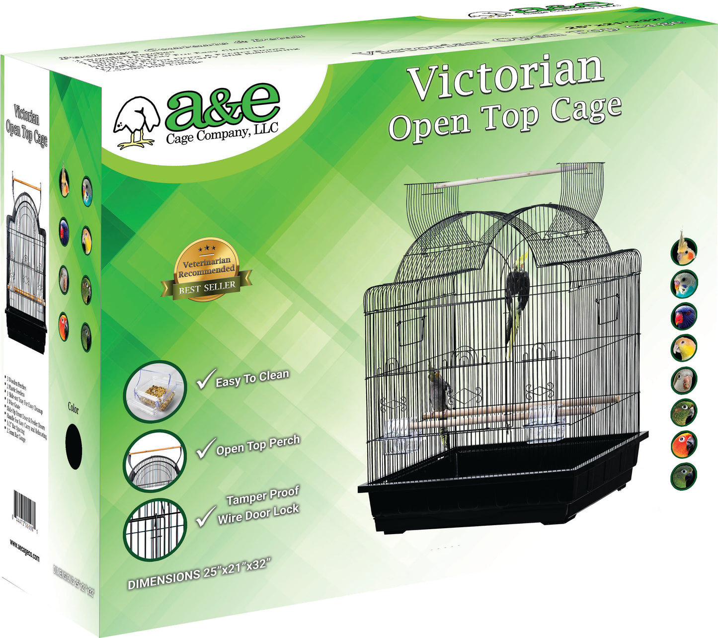 A&E Victorian Open Top Cage In Retail Box
