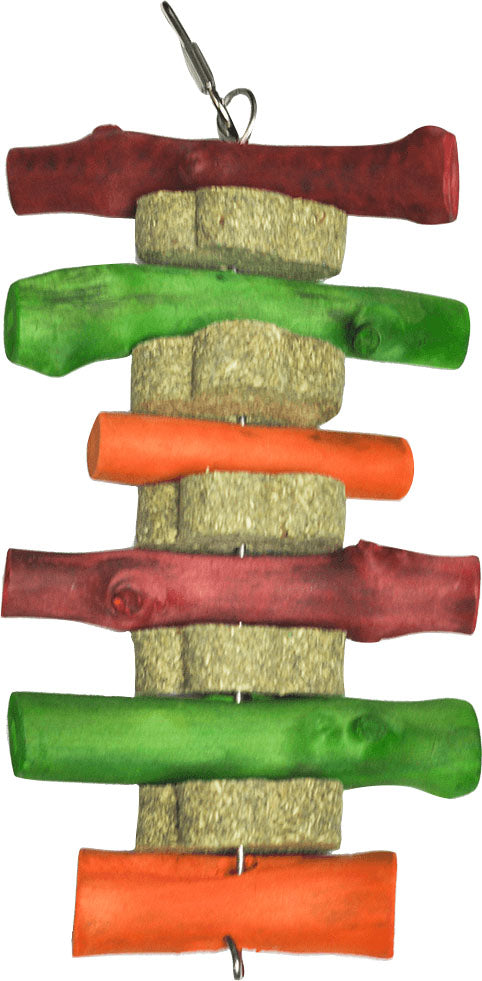 Nibbles Timothy Hay Stack Chews W/ Wood Sticks