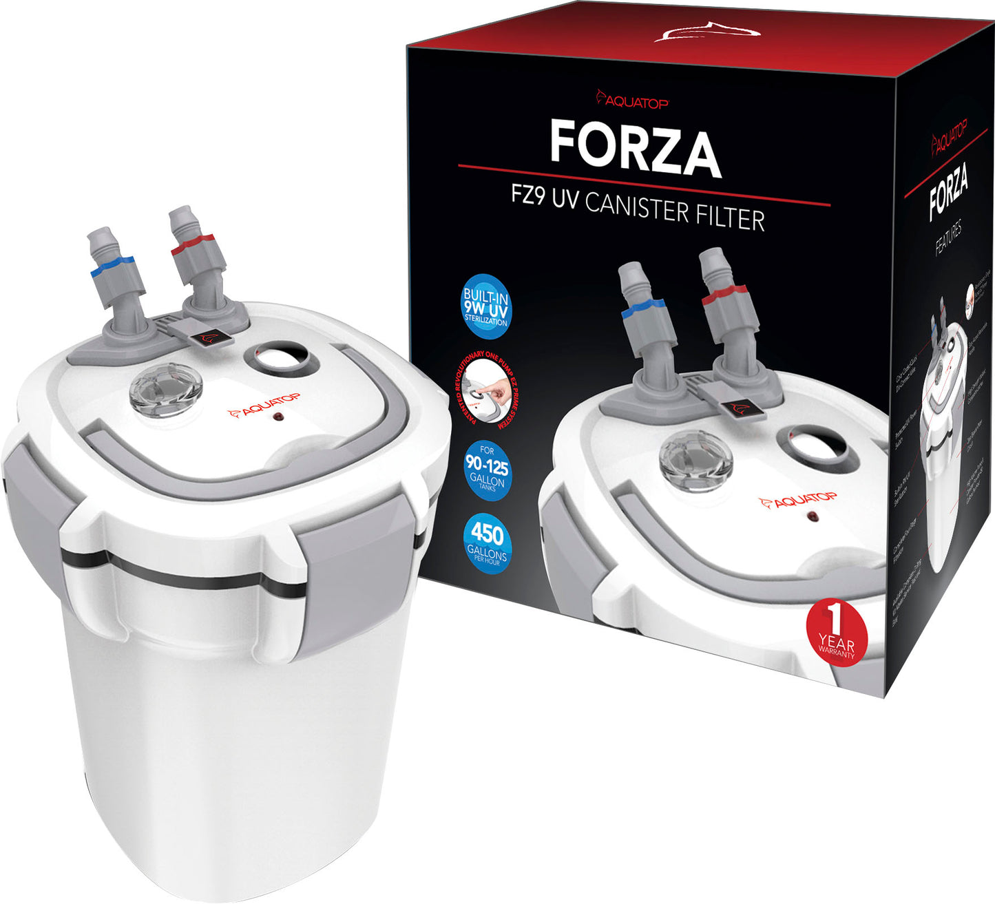 Forza Fz9 Uv Canister Filter W/9W Uv Sterilizer