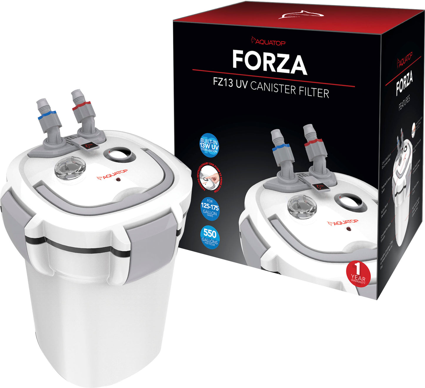 Forza Fz13 Uv Canister Filter W/13W Uv Sterilizer