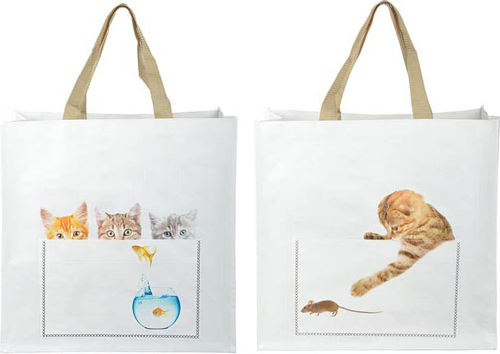 Esschert Design Kittens Playing Shopping Bags (Pack Of 24)