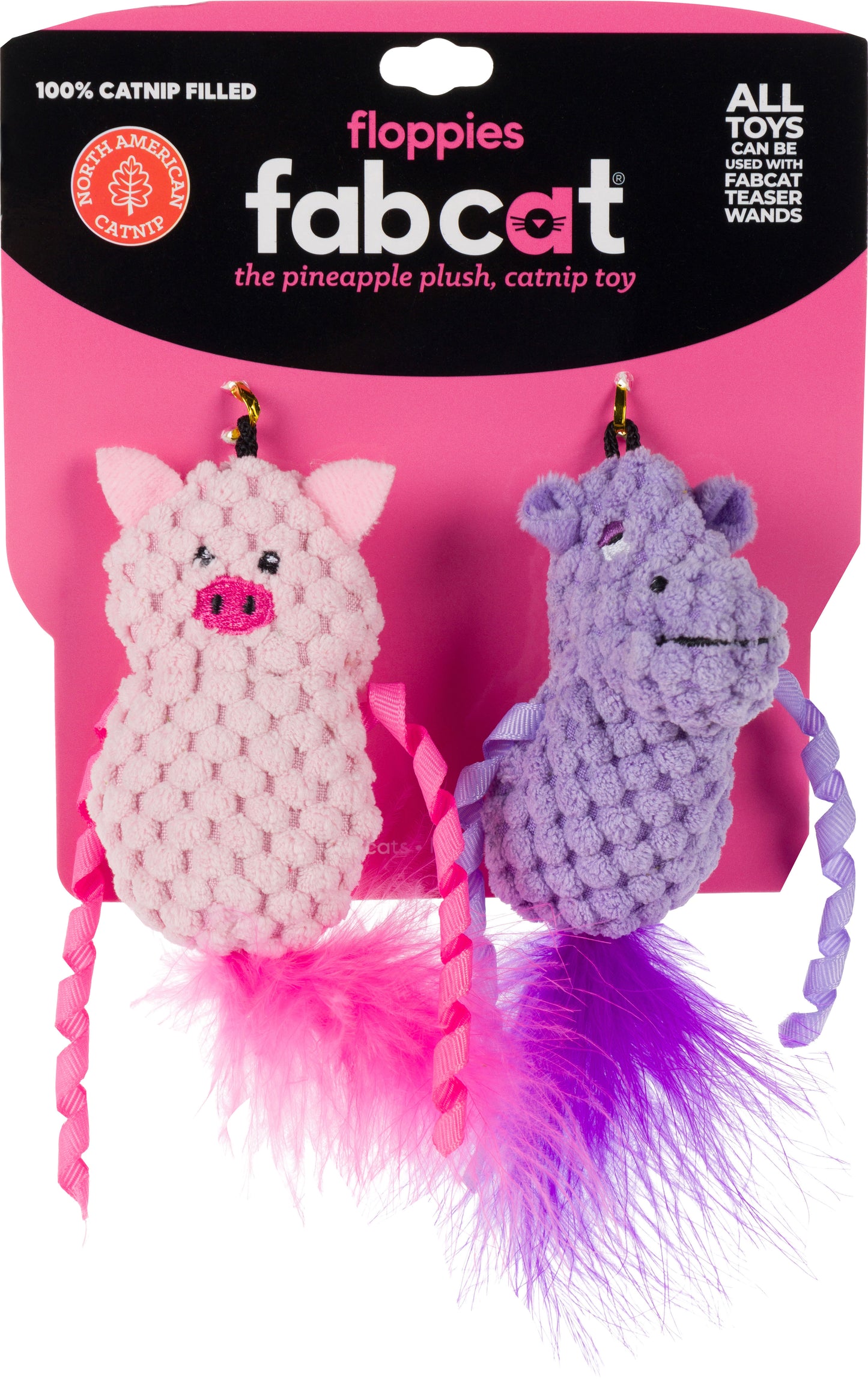 Fabcat Floppy Hippo And Pig For Cats