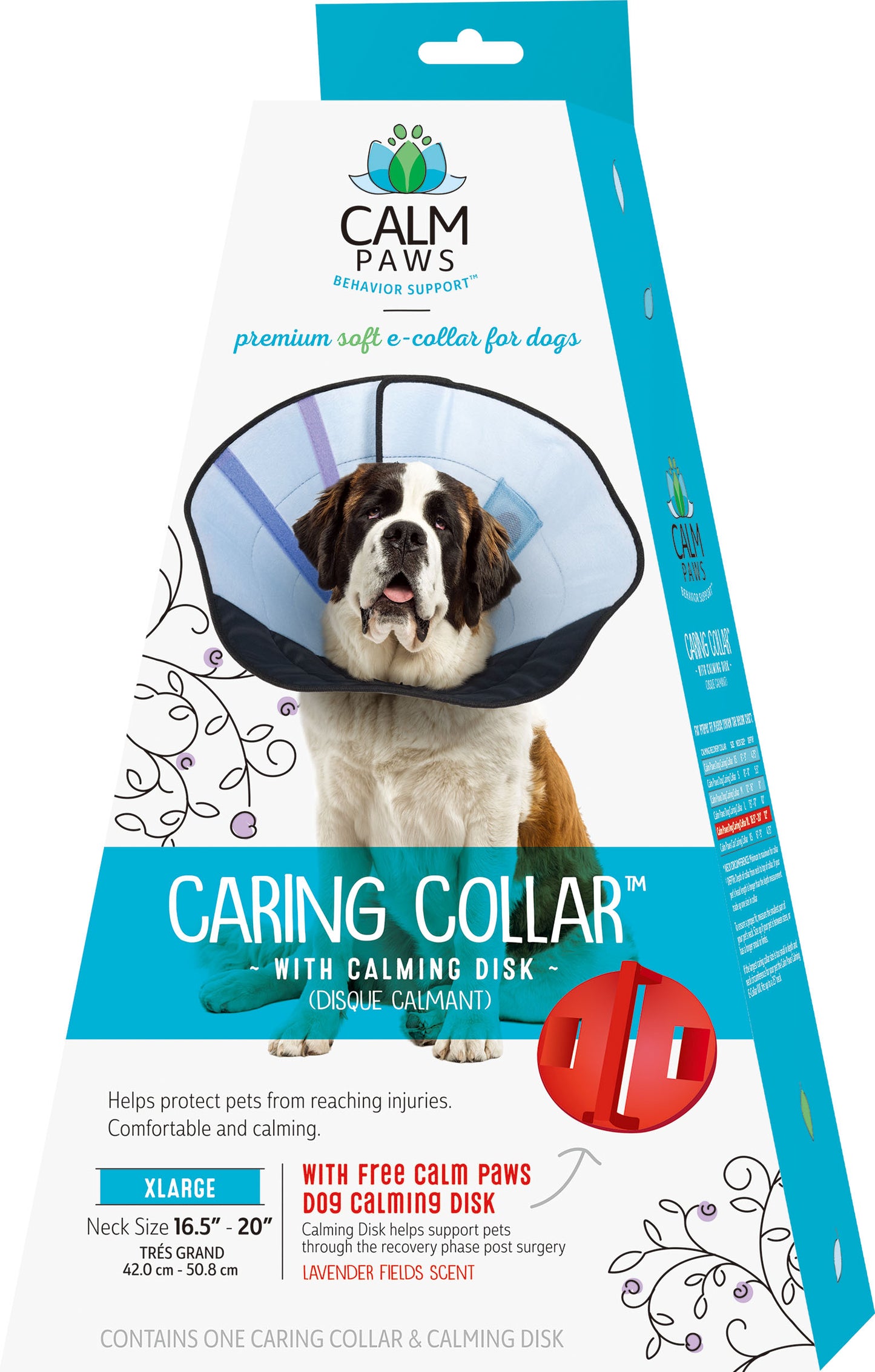 Calm Paws Caring Collar W/Calming Disk For Dogs