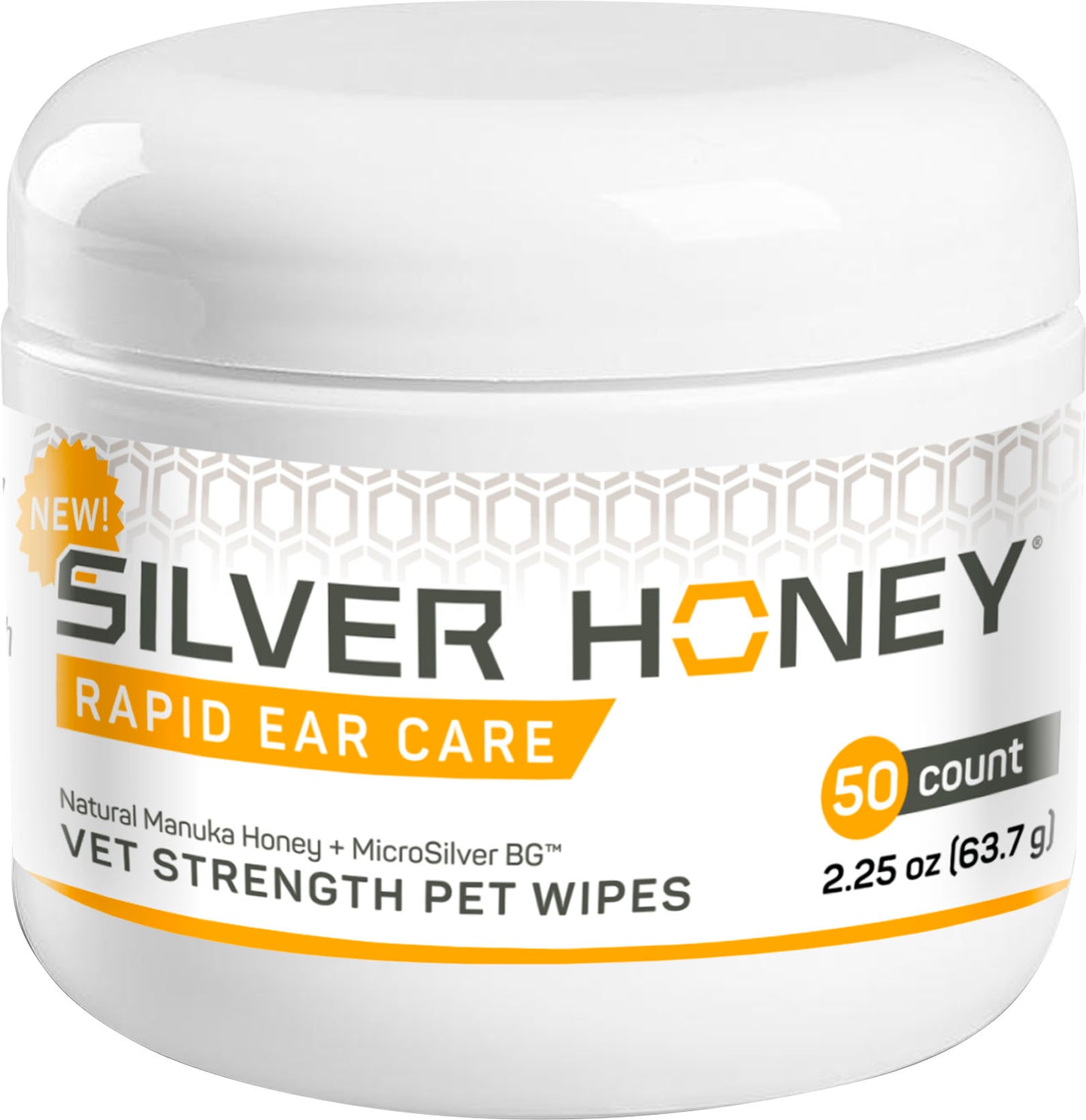 Silver Honey Rapid Ear Care Vet Strength Pet Wipes