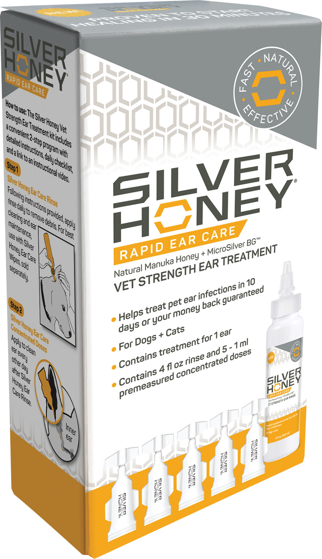 Silver Honey Rapid Ear Care Vet Ear Treatment Kit