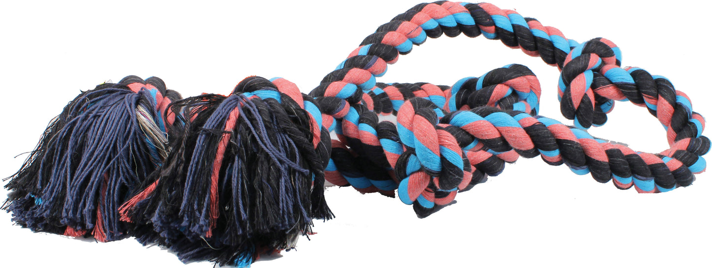 Flossy Chews Color 5 Knot Rope Tug