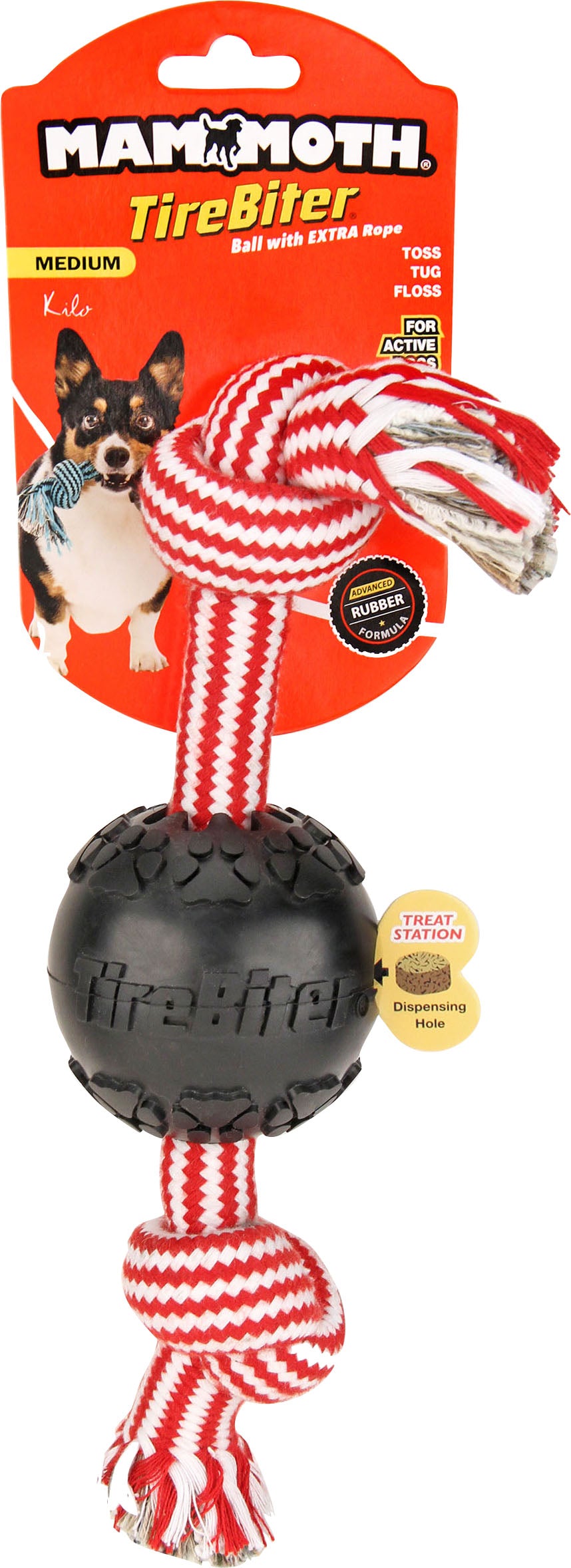Mammoth Tirebiter Ball W/Extra 2 Knot Bone
