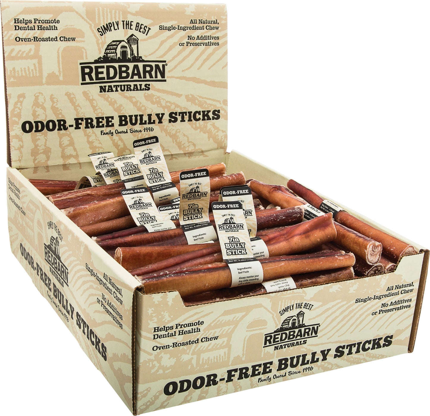Redbarn Naturals Odor Free Bully Stick (Pack Of 35)