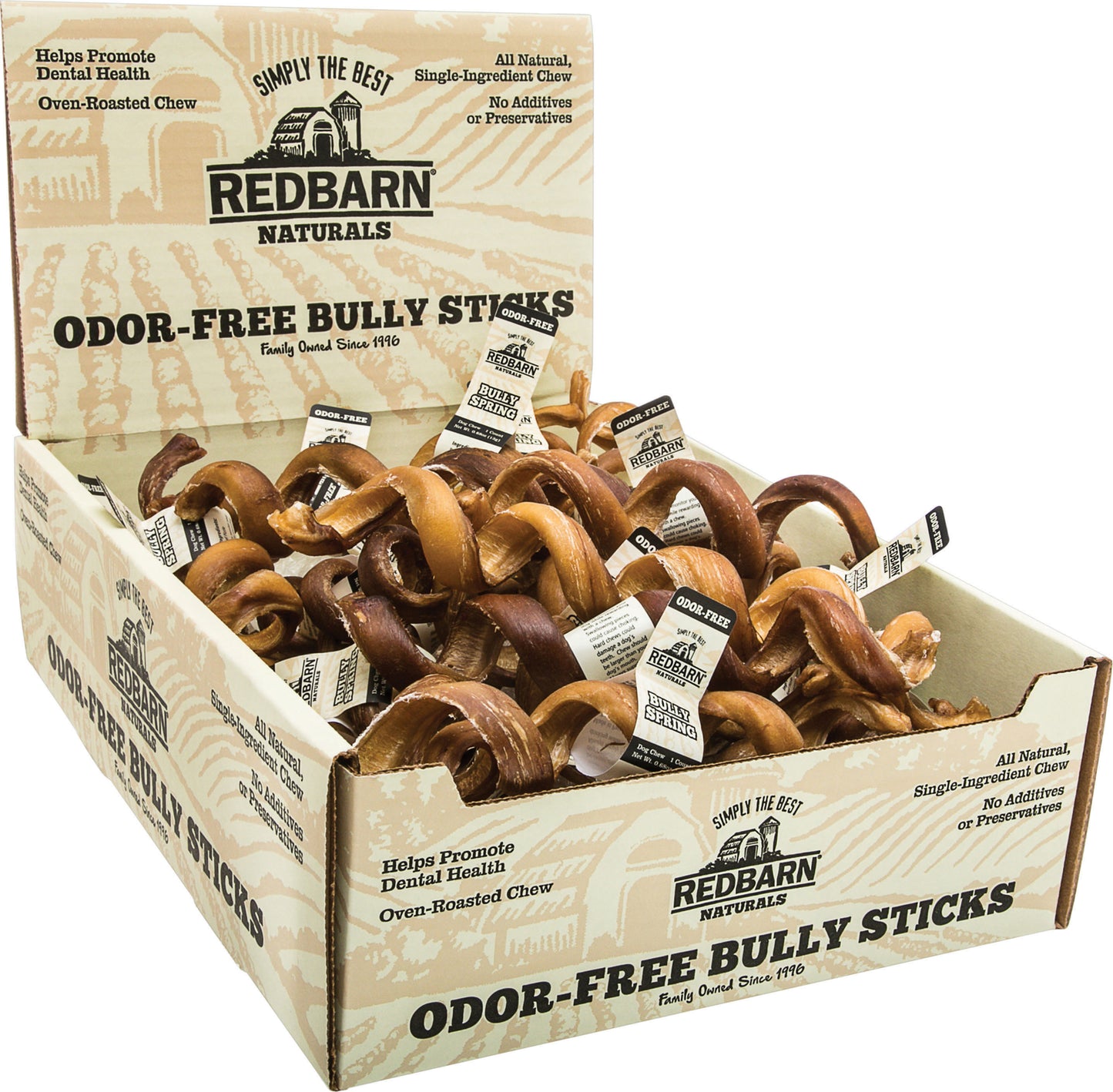 Redbarn Naturals Odor Free Bully Spring (Pack Of 25)
