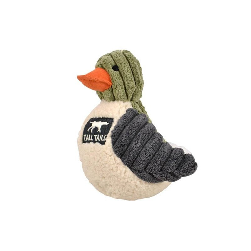 TQM TT D Plush Squeaker Duck Sage 5"