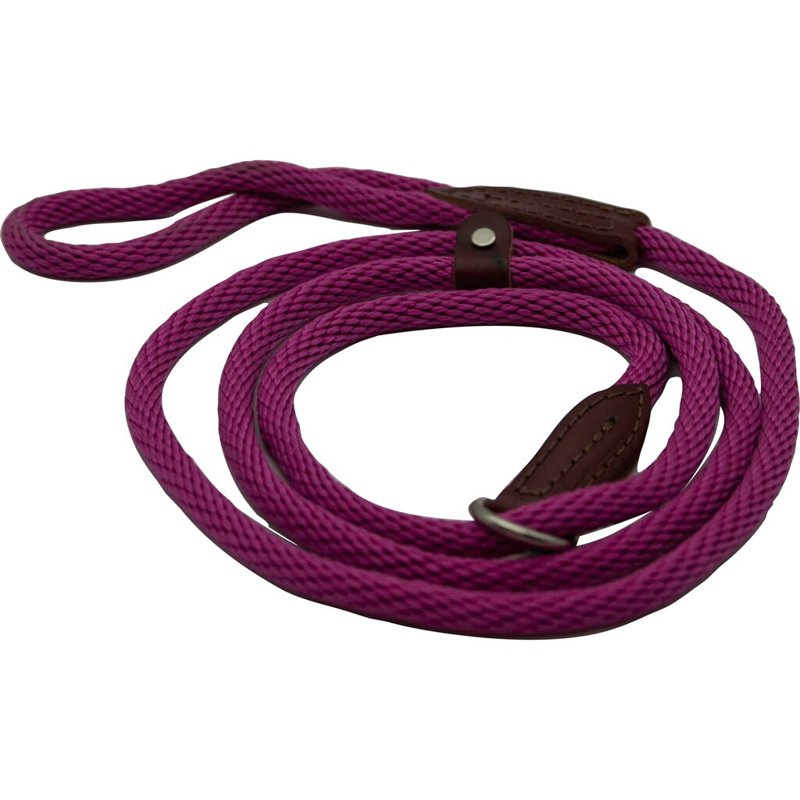 OmniPet British Rope Slip Lead for Dogs, 6', Raspberry