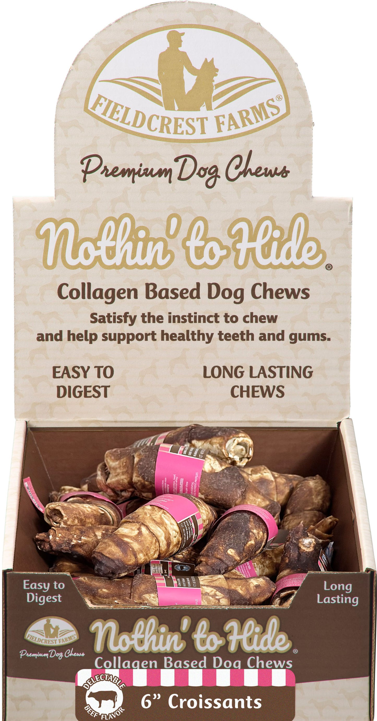 Nothin' To Hide Rawhide Alternative Croissant (Pack Of 20)