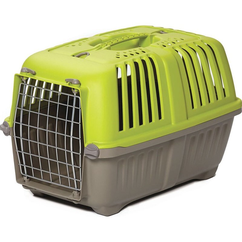 MidWest Homes for Pets Pet Carrier: Hard-Sided Dog Carrier, Cat Carrier, Small Animal Carrier in Green | Inside Dims 17.91L x 11.5W x 12H & Suitable for Tiny Dog Breeds