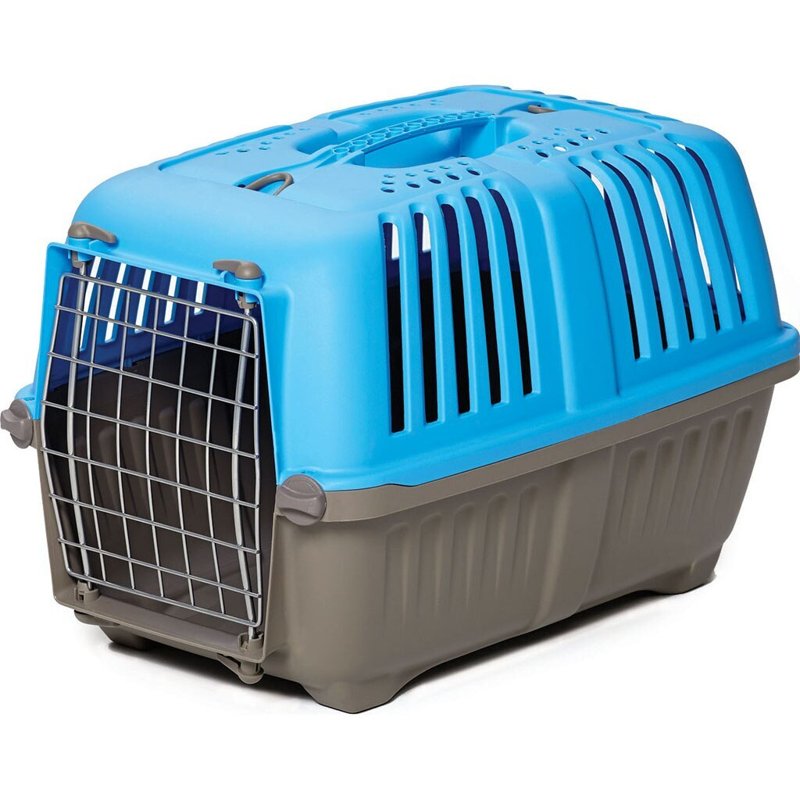 MidWest Pet Carrier: Hard-Sided Small Animal Carrier for Tiny Dog Breeds, Blue Kennel for Quick Trips