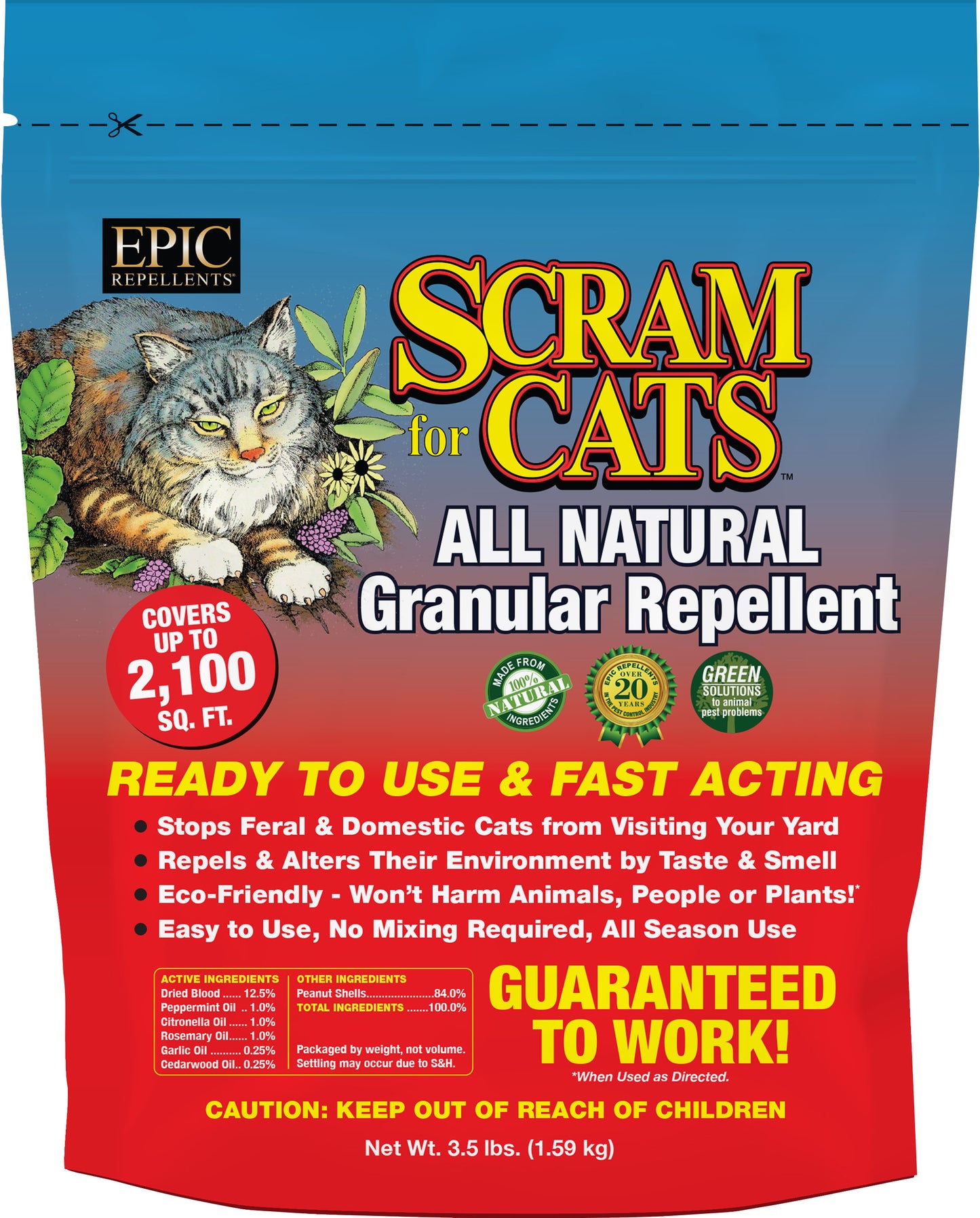 Cat Scram Rtu Granular Repellent Shaker Bag