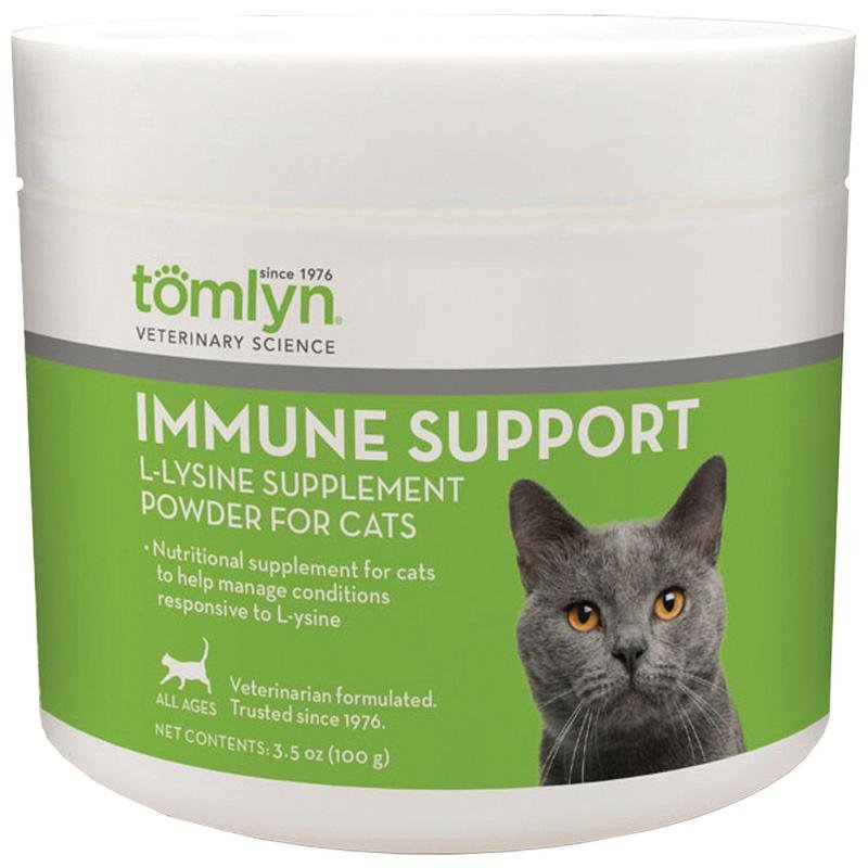Tomlyn Immune Support Daily L-Lysine Supplement, Fish-Flavored Lysine Powder for Cats and Kittens, 3.5oz