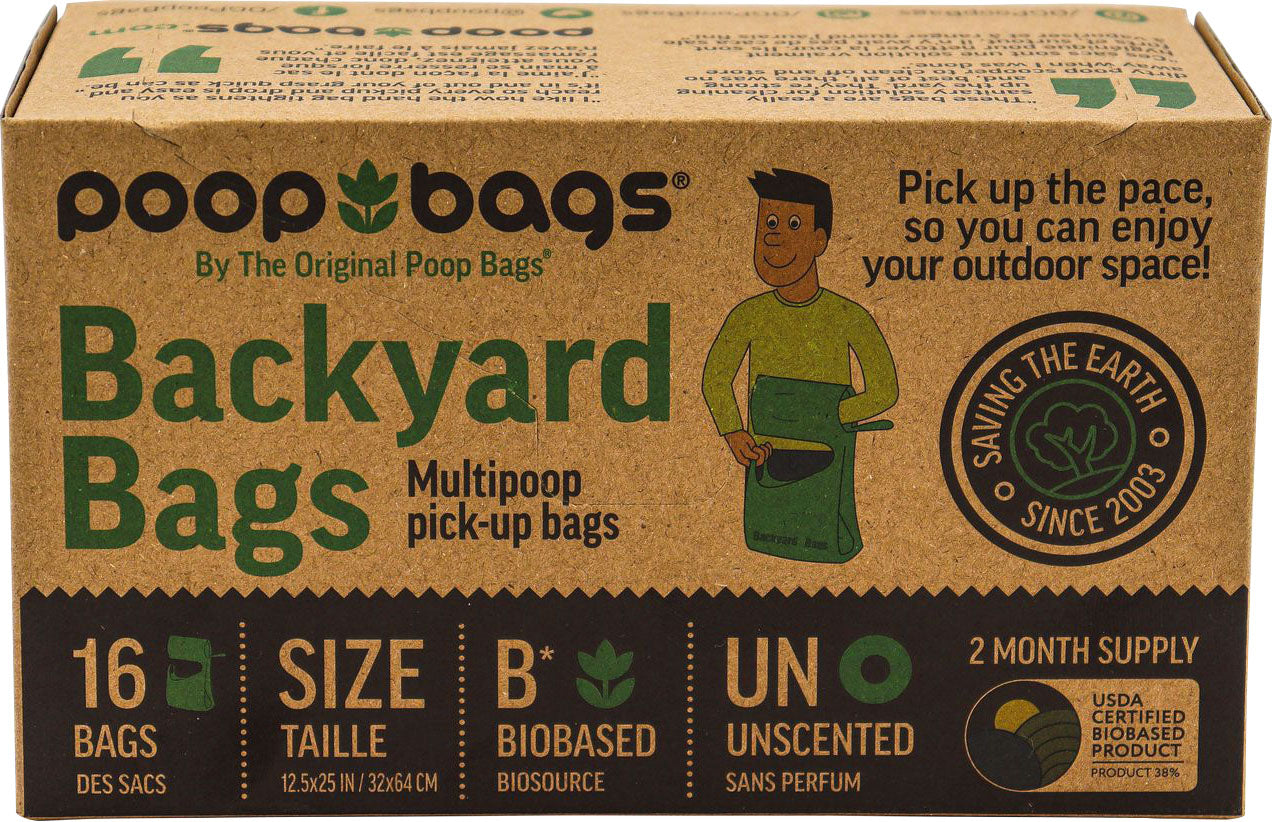The Original Poop Bags Biobased Backyard Bags