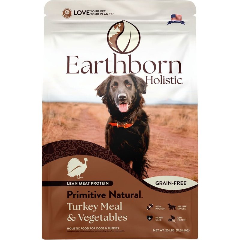 Earthborn Holistic Primitive Natural Grain Free Dry Dog Food, 25 lb