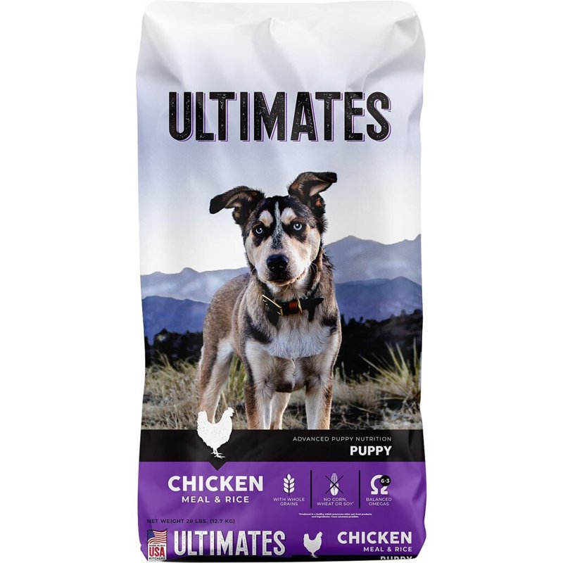 Ultimates Puppy Chicken Meal & Rice Dry Dog Food, 28 lb