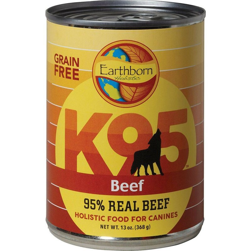 Earthborn Holistic 34846723458 K95 Beef Grain Free 95 Percent Meat Protein Canned Dog Food44; 13 oz