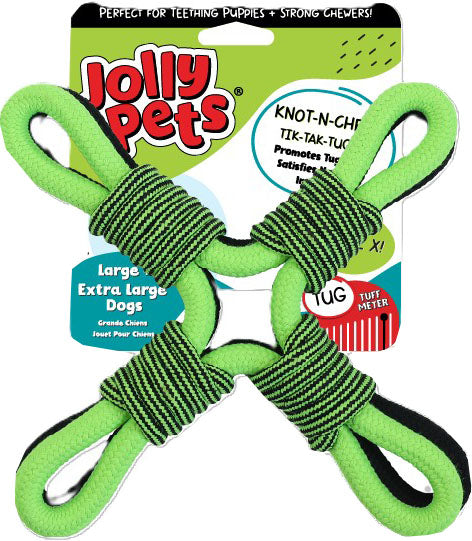 Jolly Pets Knot N Chew Tik Tak Tugzz X