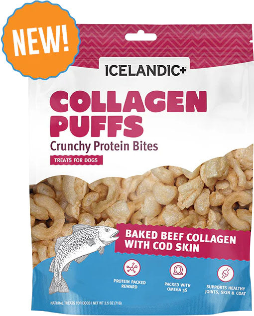 Icelandic+ Beef Collagen Puffs Bites Lg Dog