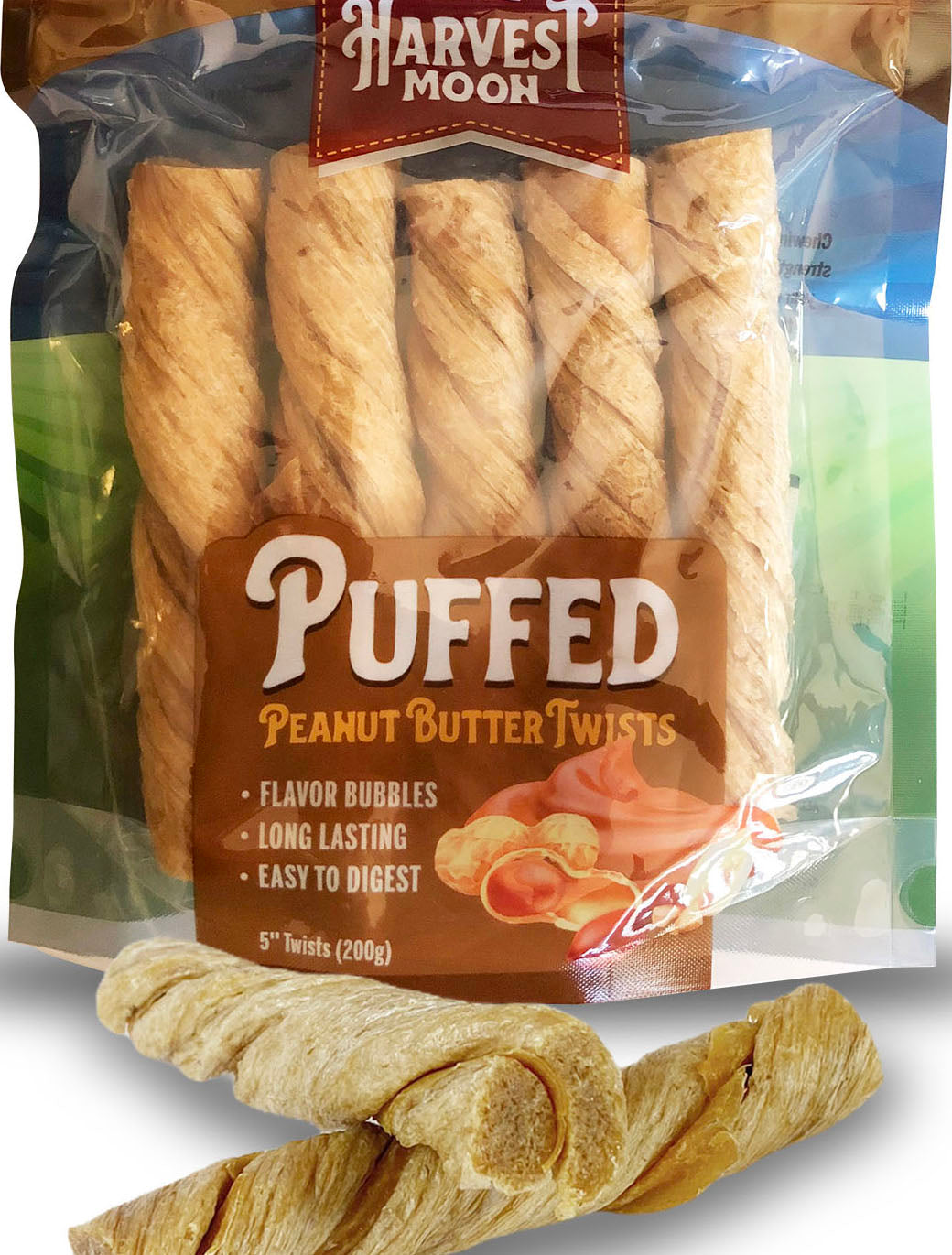 Harvest Moon Puffed Twists Dog Chews