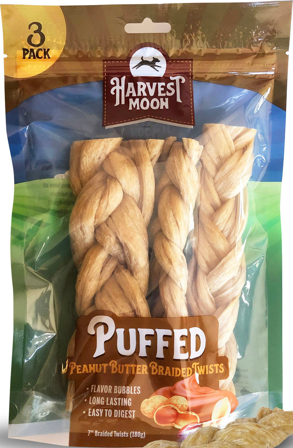 Harvest Moon Puffed Braids Dog Chews