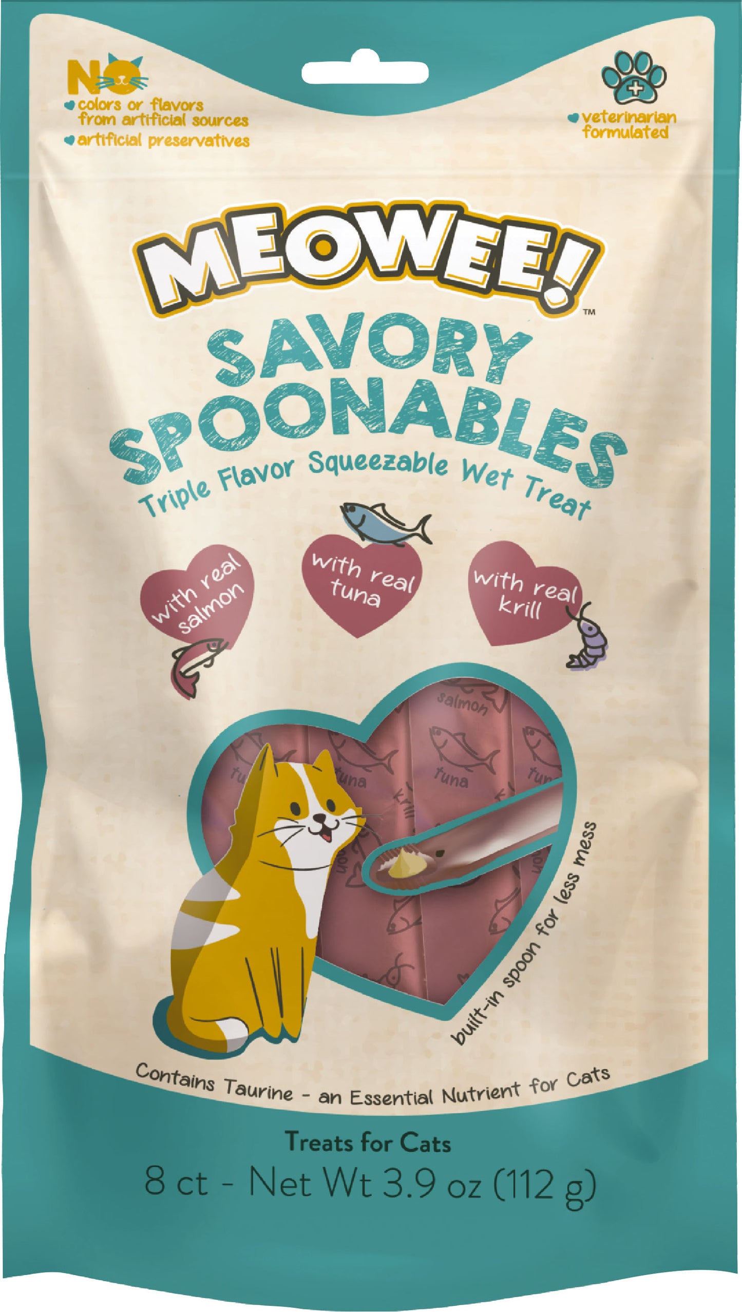 Meowee! Savory Spoonables Squeezable Wet Cat Treat