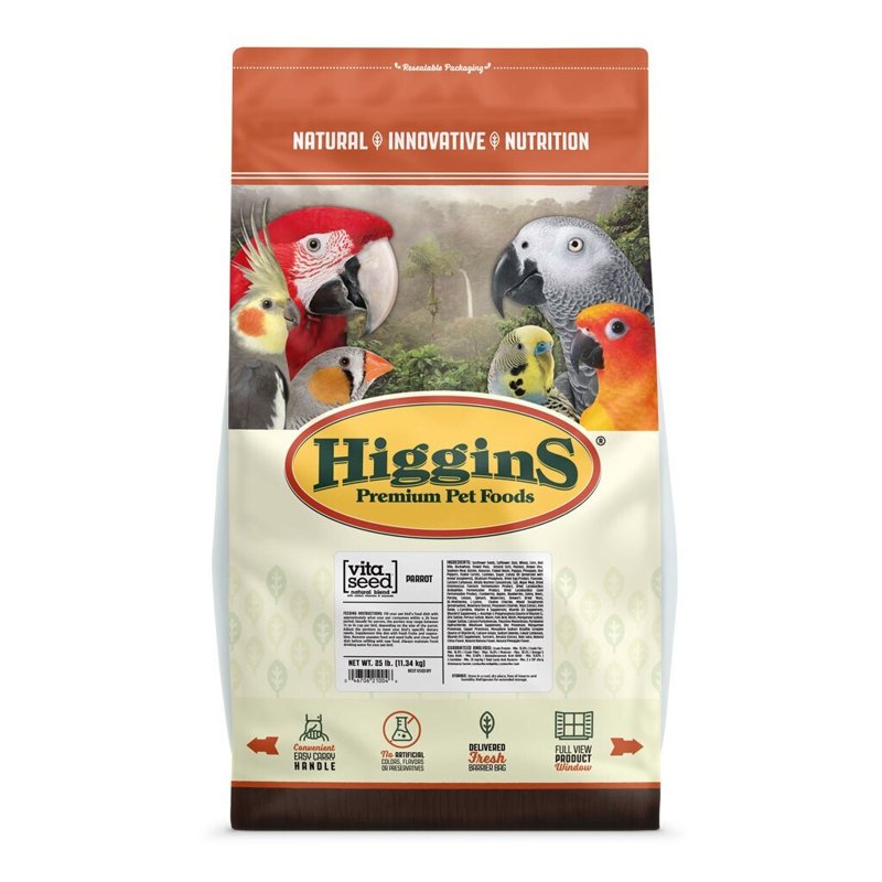 Higgins 466119 Higg Nederlands Vita Seed Parrot Food, 25-Pound