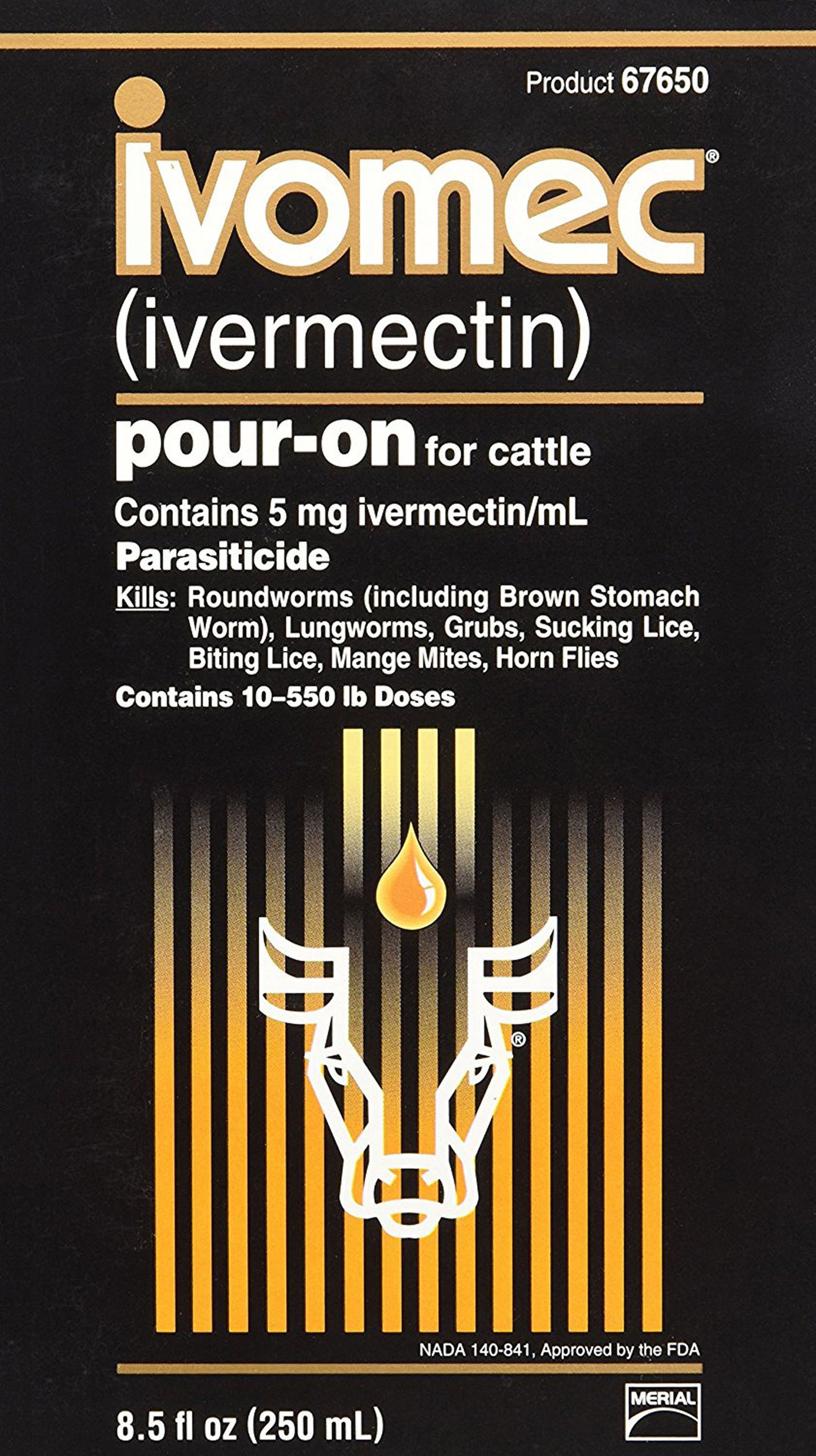 Ivomec Pour-On Dewormer For Cattle