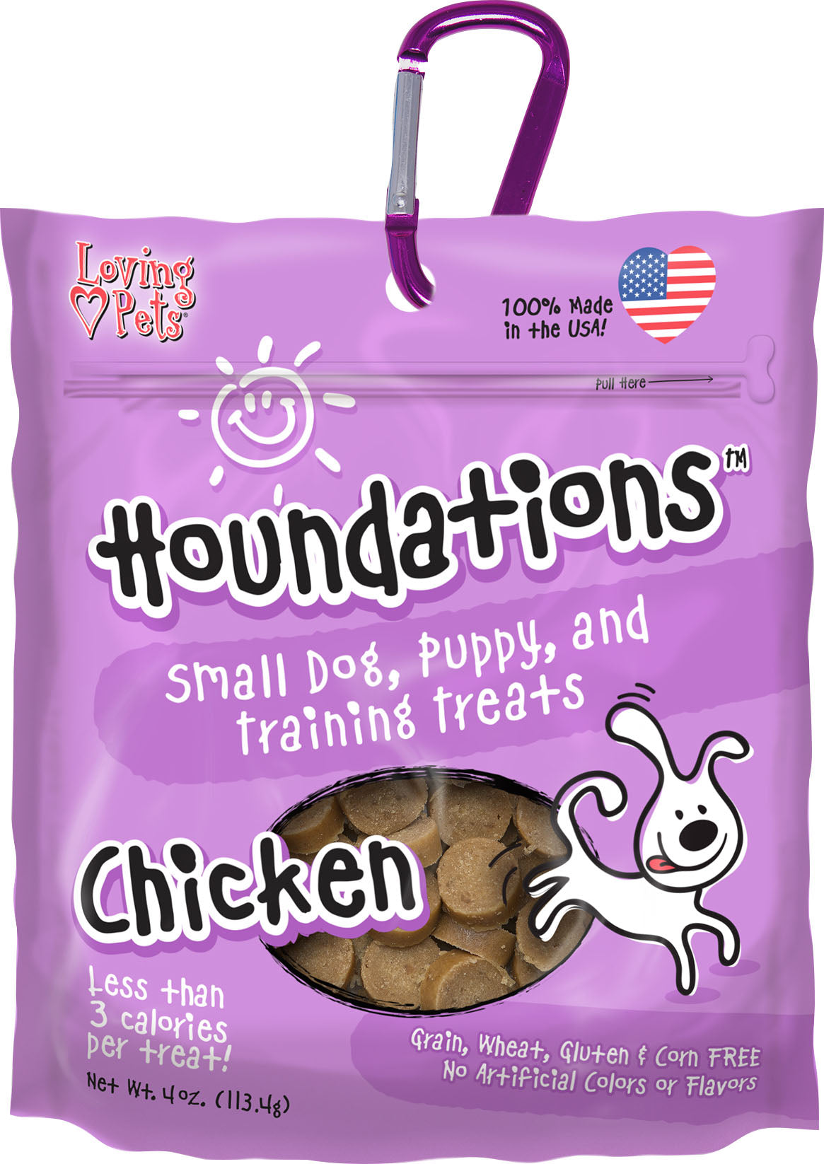Houndations Usa Training Treats W/Carabiner