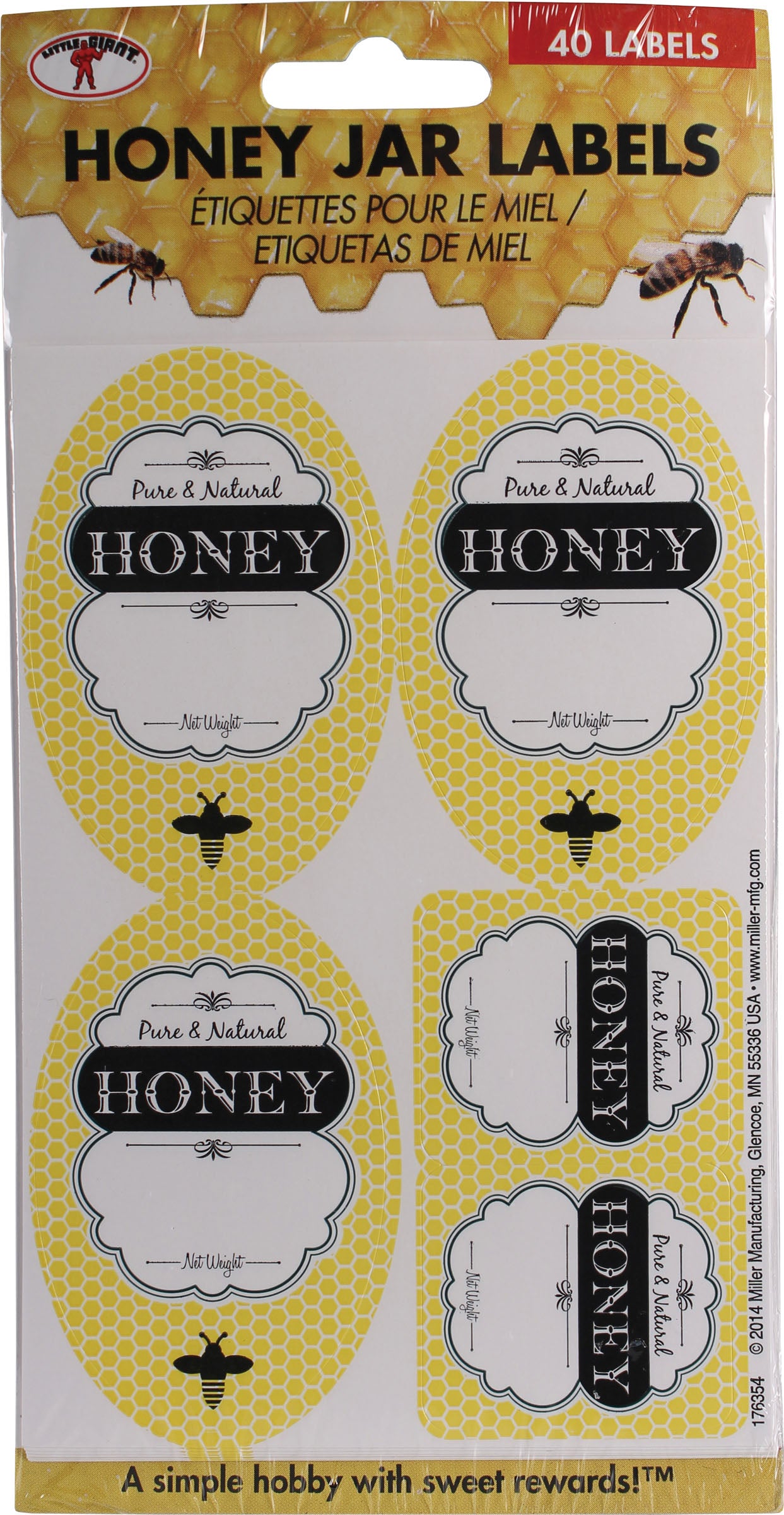 Little Giant Honey Jar Labels (Pack Of 12)