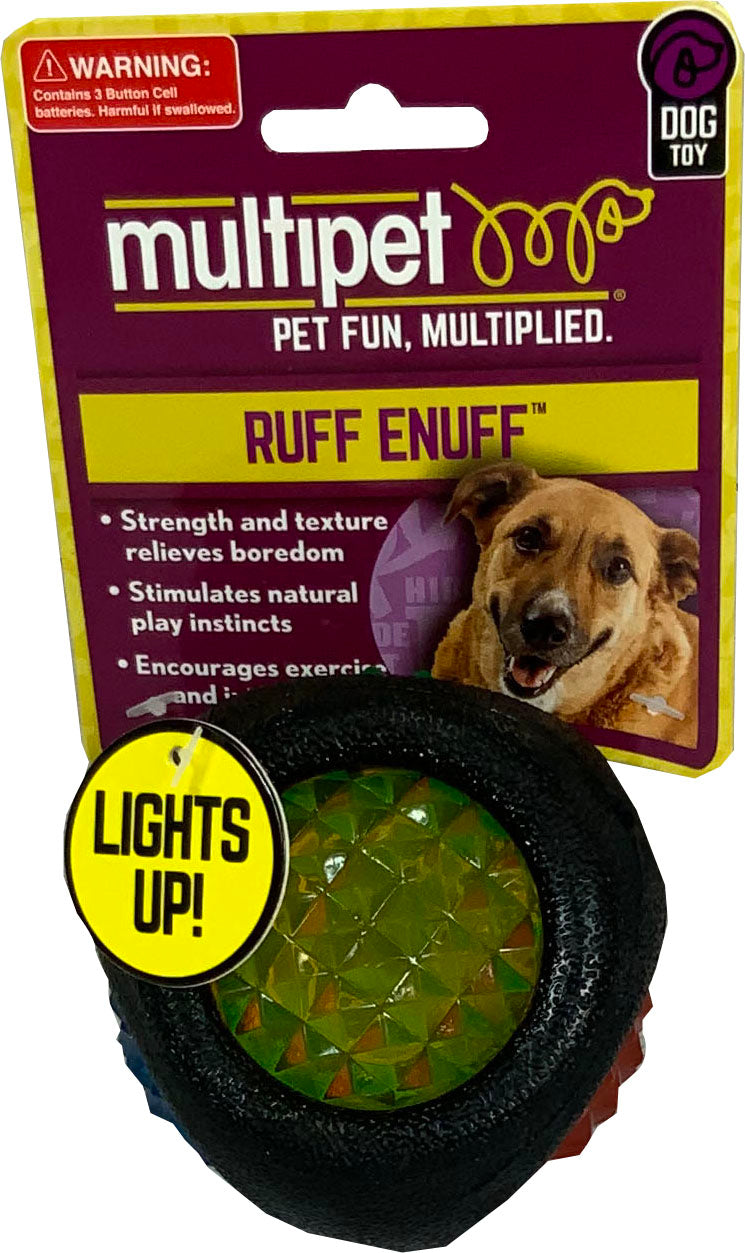 Multipet Ruff Enuff Rubber Dental Ball W/Light