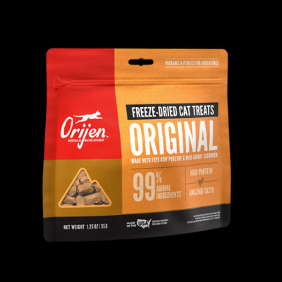 ORIJEN Original Freeze Dried Cat Treats, Grain Free Treats for Cats, Raw Animal Ingredients, 1.25oz
