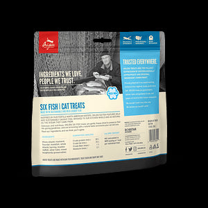ORIJEN Six Fish Freeze Dried Cat Treats, Grain Free Treats for Cats, Raw Animal Ingredients, 1.25oz