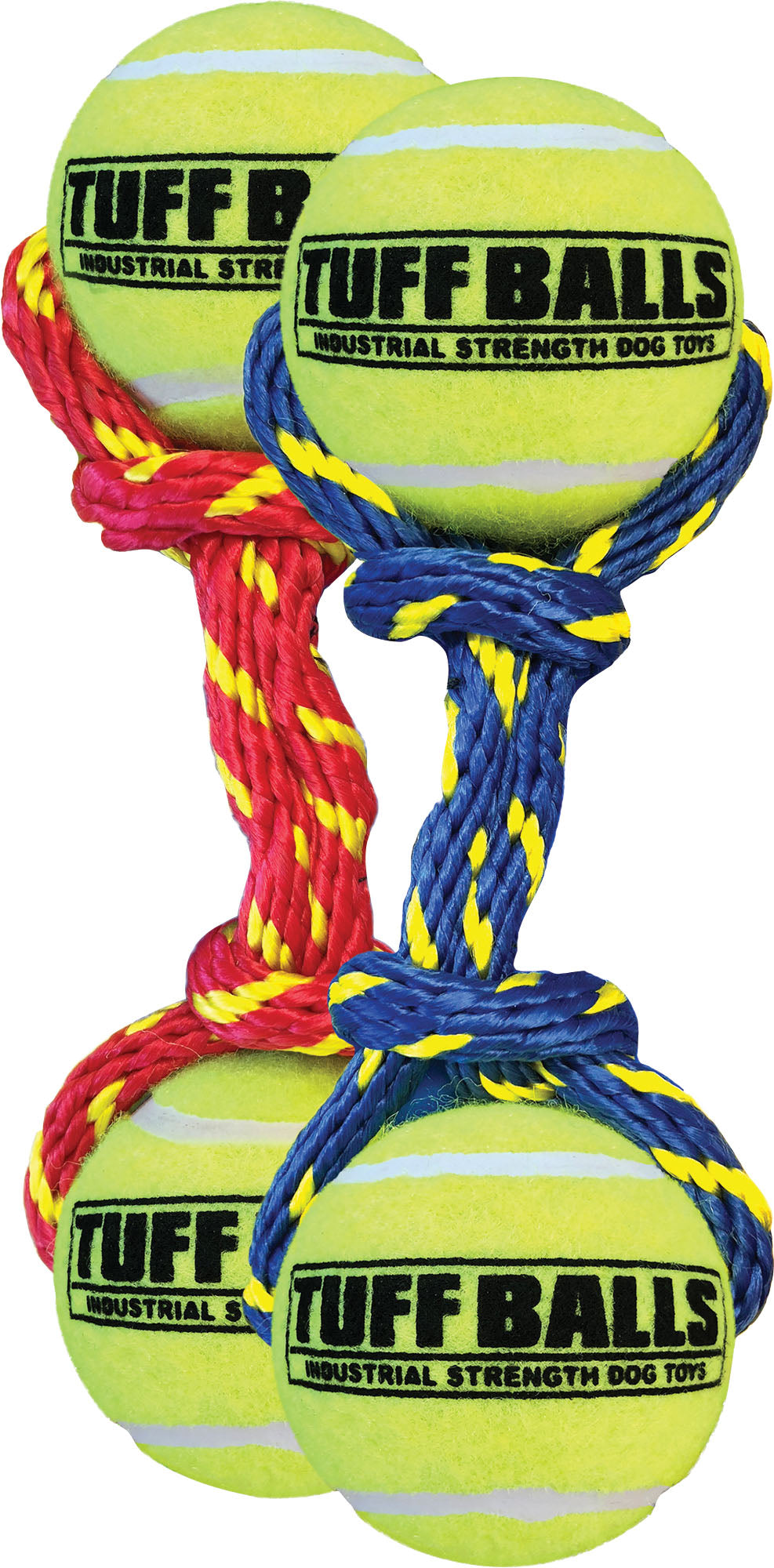 Tug Max Rope W/ Two Tuff Balls (Pack Of 3)