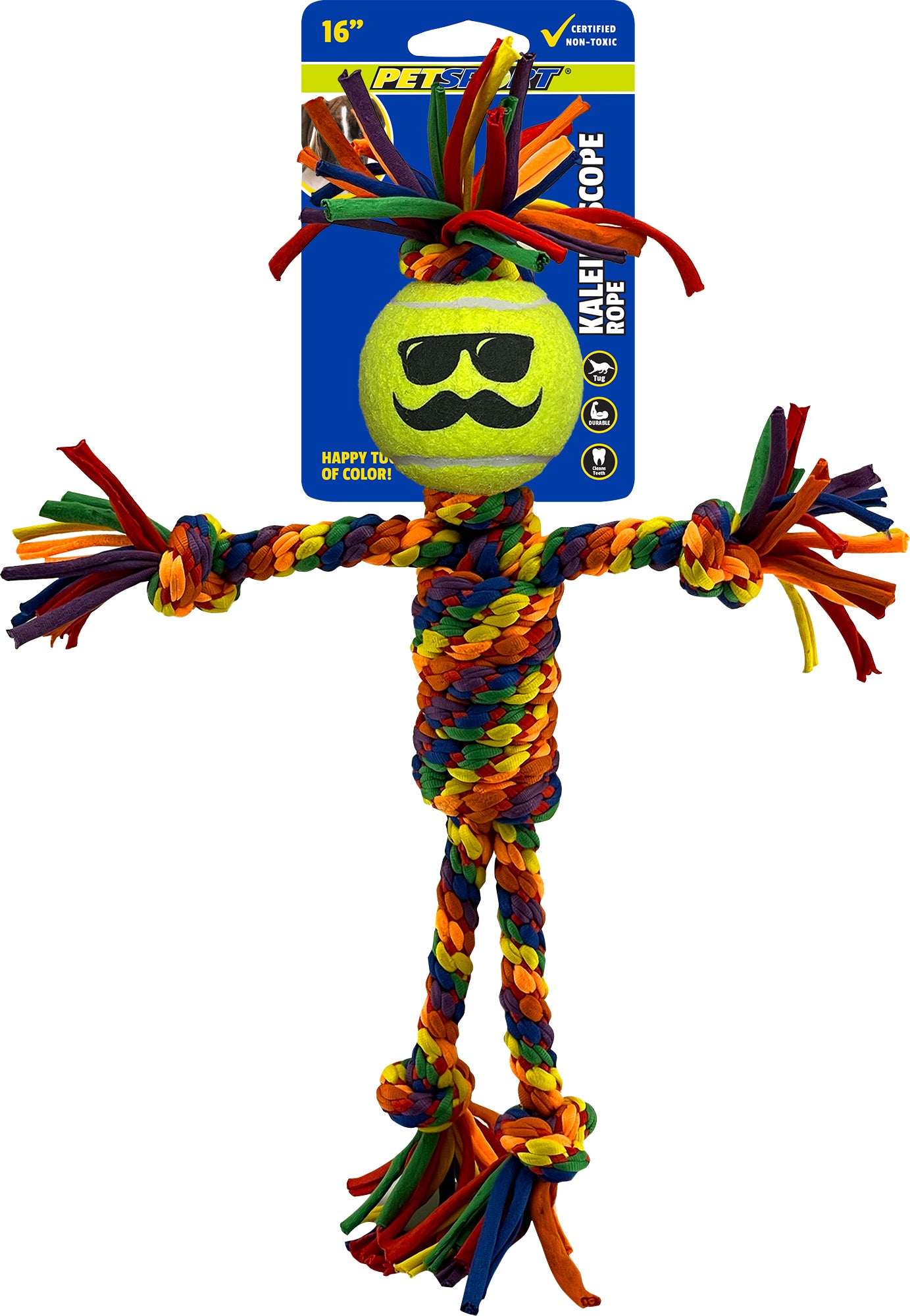 Petsport Kaleidoscope Rope Dude W/Ball
