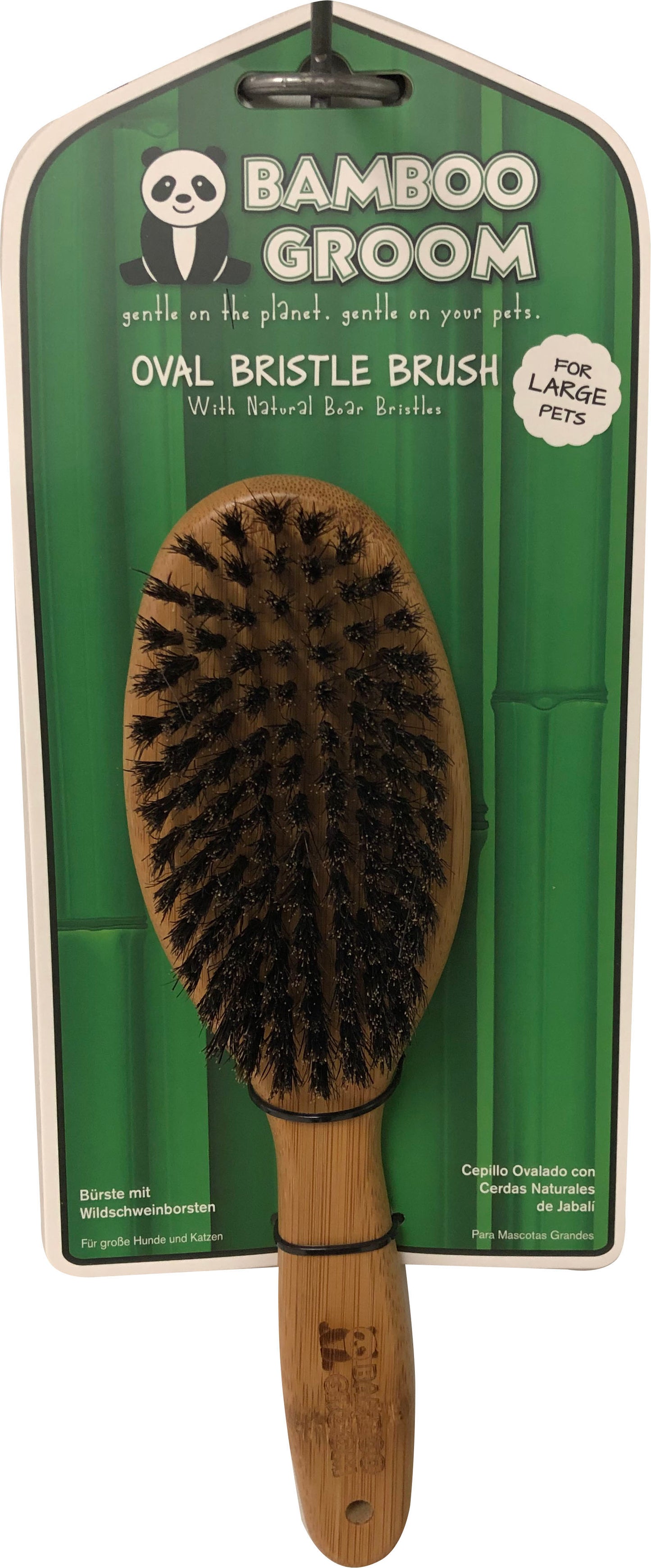 Bamboo Groom Oval Boar Bristle Brush