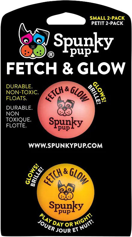 Spunkypup Fetch & Glow Glowing Fetch Ball Toy