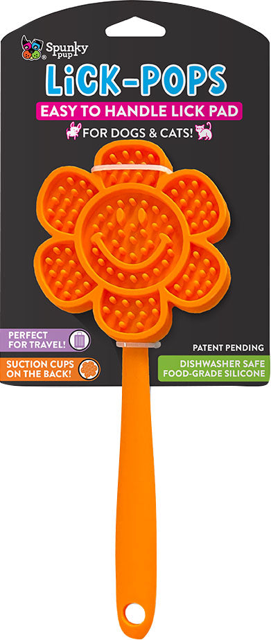 Spunkypup Lick Pops Lick Pad Spatula Smile Flower