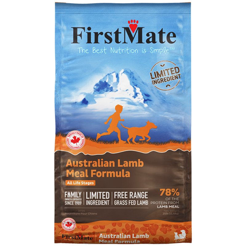 FirstMate Australian Lamb Meal Limited Ingredient Diet Grain-Free Dry Dog Food, 25-lb
