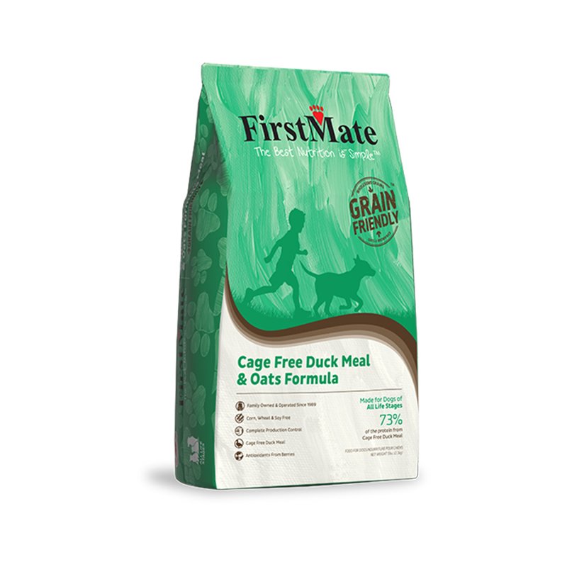 FirstMate Grain Friendly Cage Free Duck & Oats Formula Dry Dog Food (5 lb)