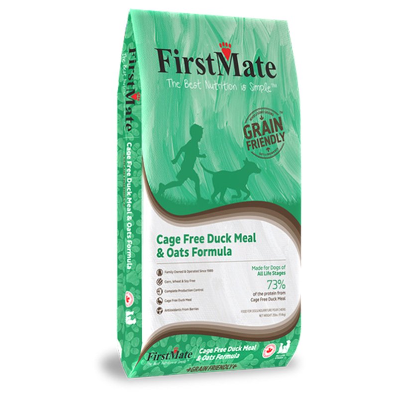 FirstMate Grain Friendly Cage Free Duck & Oats Formula Dry Dog Food (5 lb)
