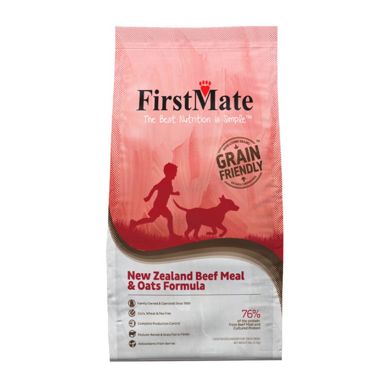 FirstMate, New Zealand Beef Meal & Oats Grain Friendly Dry Dog Food, 80 Ounce