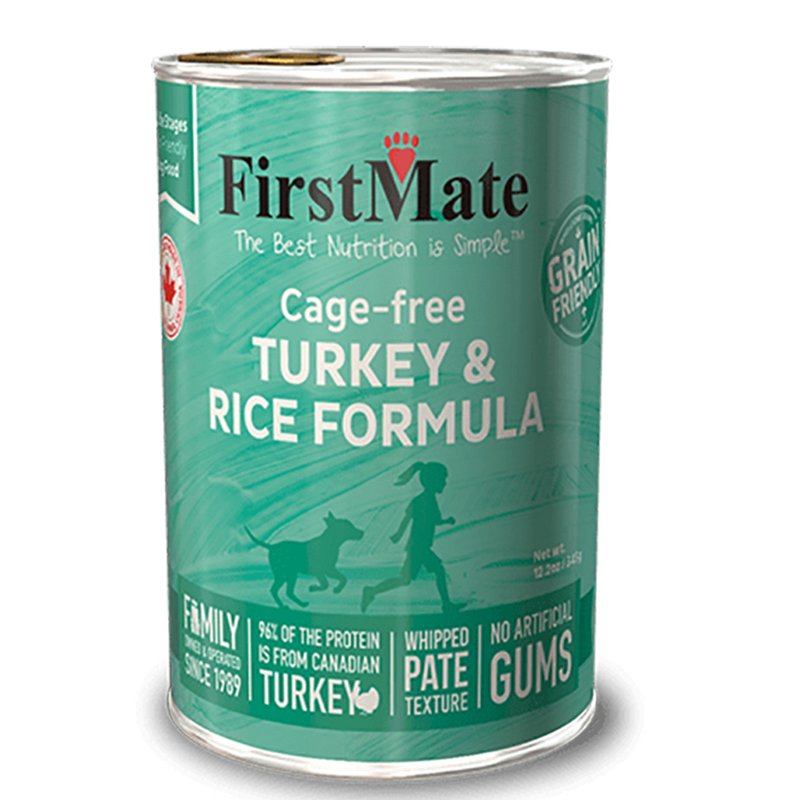FirstMate Pet Foods FI12065 12.2 oz Free-Run Turkey with Rice Dog Food