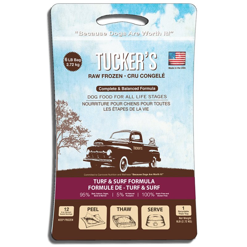 Tucker's Raw Frozen Turf & Surf Recipe Dog Food, 320 Ounce