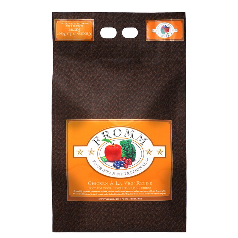 Fromm Four-Star Nutritionals Chicken A La Veg Dog Food - Premium Dry Dog Food - Chicken Recipe - 26 lb