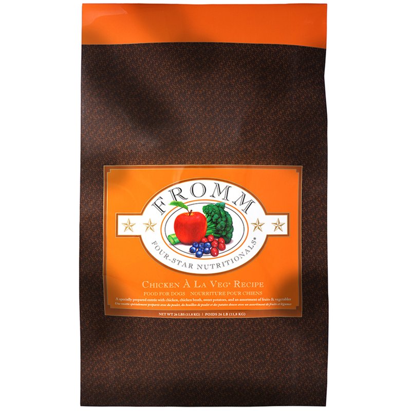 Fromm Four-Star Nutritionals Chicken A La Veg Dog Food - Premium Dry Dog Food - Chicken Recipe - 26 lb