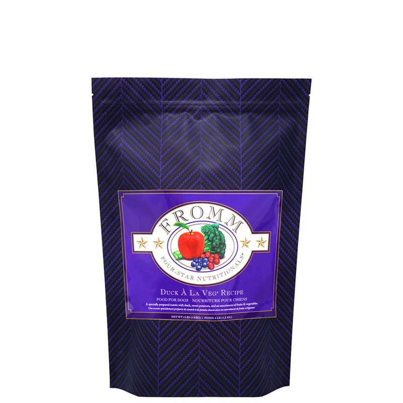 Fromm Four-Star Nutritionals Duck A La Veg Dog Food - Premium Dry Dog Food - Duck Recipe - 26 lb